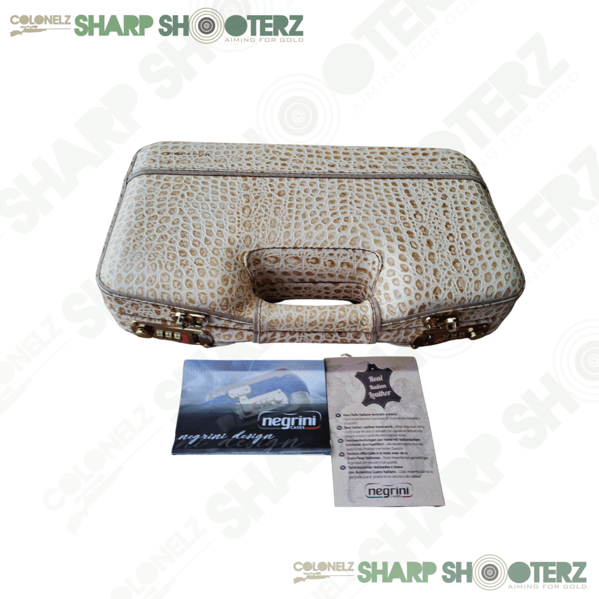 Nagrini Luxury Hard Case with Deluxe Leather for Pistol and Revolver - Image 3