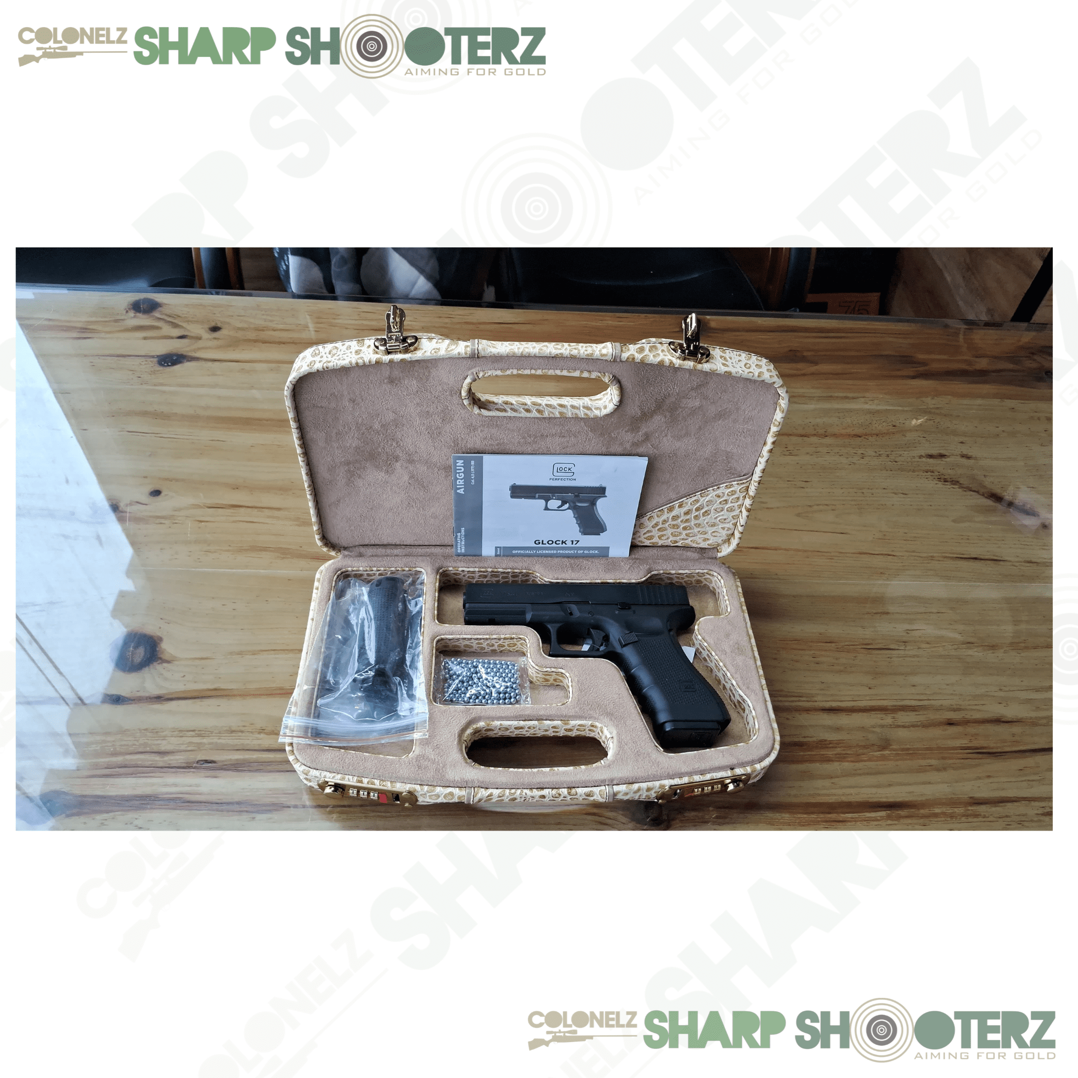 Nagrini Luxury Hard Case with Deluxe Leather for Pistol and Revolver 1 Luxury Case