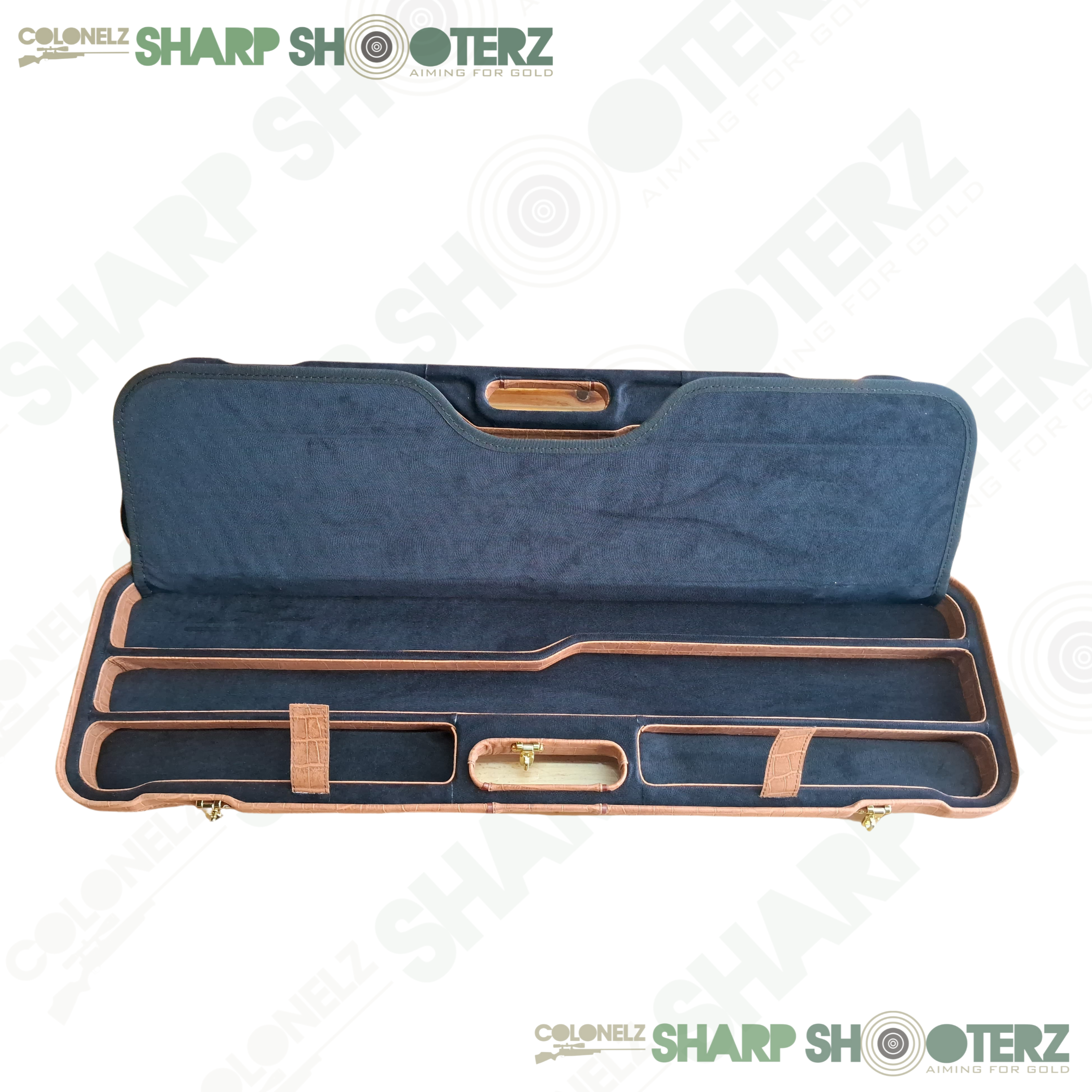 Nagrini Luxury Italian Leather Hard Case For Rifle And Short Gun 2 Case