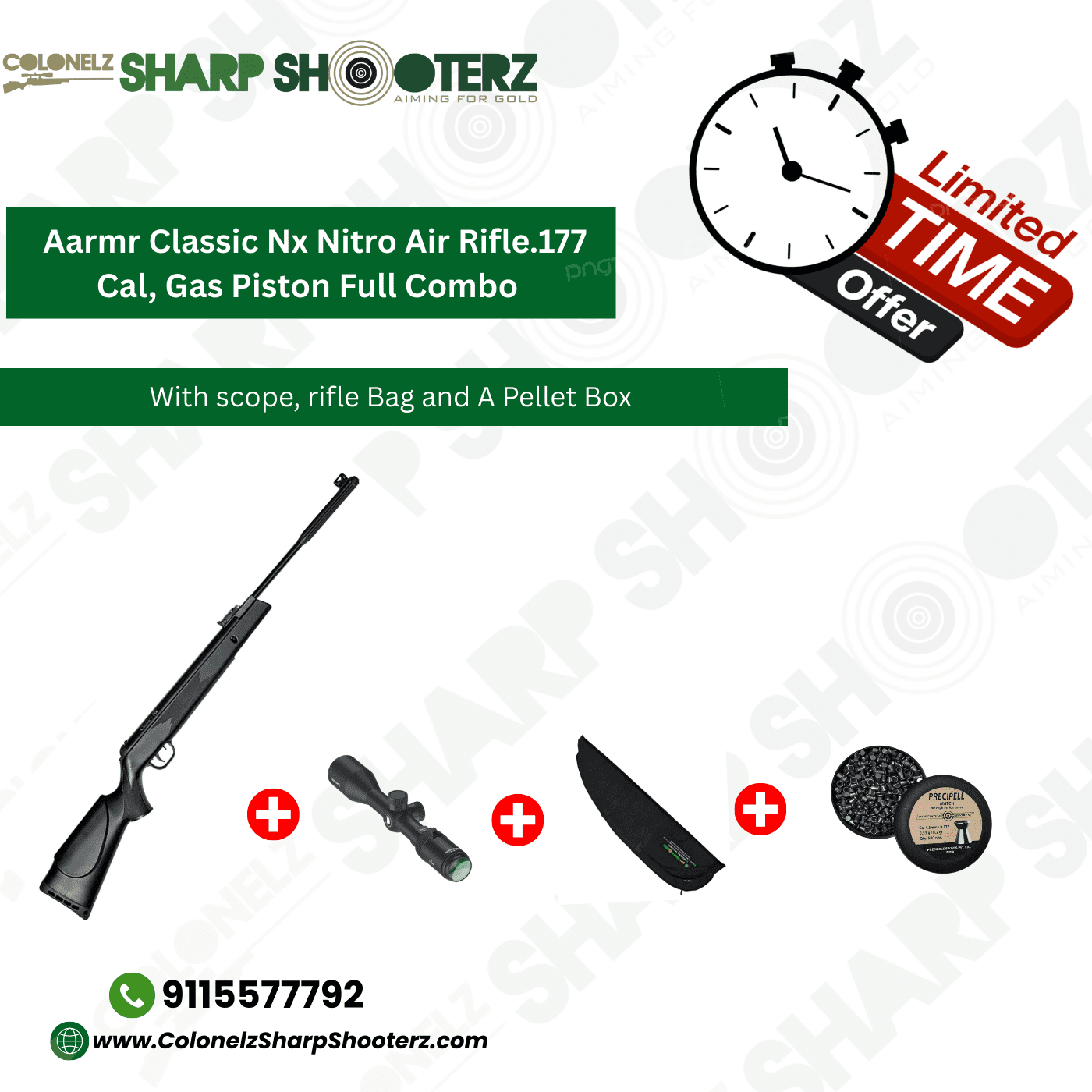 Aarmr Classic Nx Nitro Air Rifle .177 Cal – Gas Piston Full Combo 1 armr Classic Nx Nitro Air Rifle .177 Cal – Gas Piston Full Combo